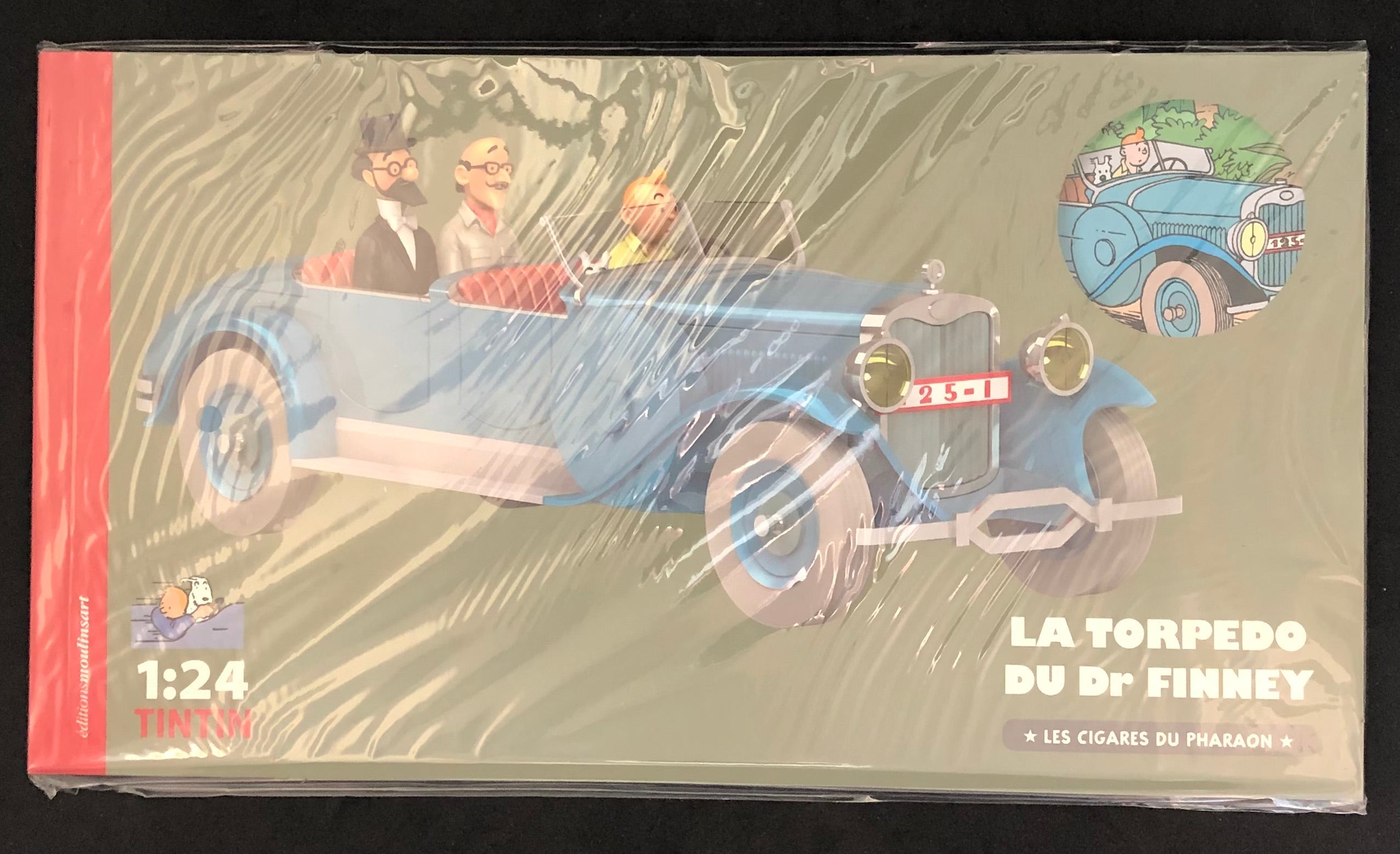 Tintin / Kuifje - Tintin's Cars 1/24 - Dr. Finney's Torpedo (Cigars of the Pharao) #10 (26cm)