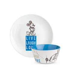 Disney - Minnie Mouse Set Desert Blue:  Plate + Bowl In Gift Box