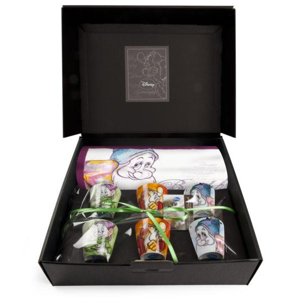 Disney - Snow White & The Seven Dwarfs Gift Box:  6 Espresso Shots + Table Runner Set