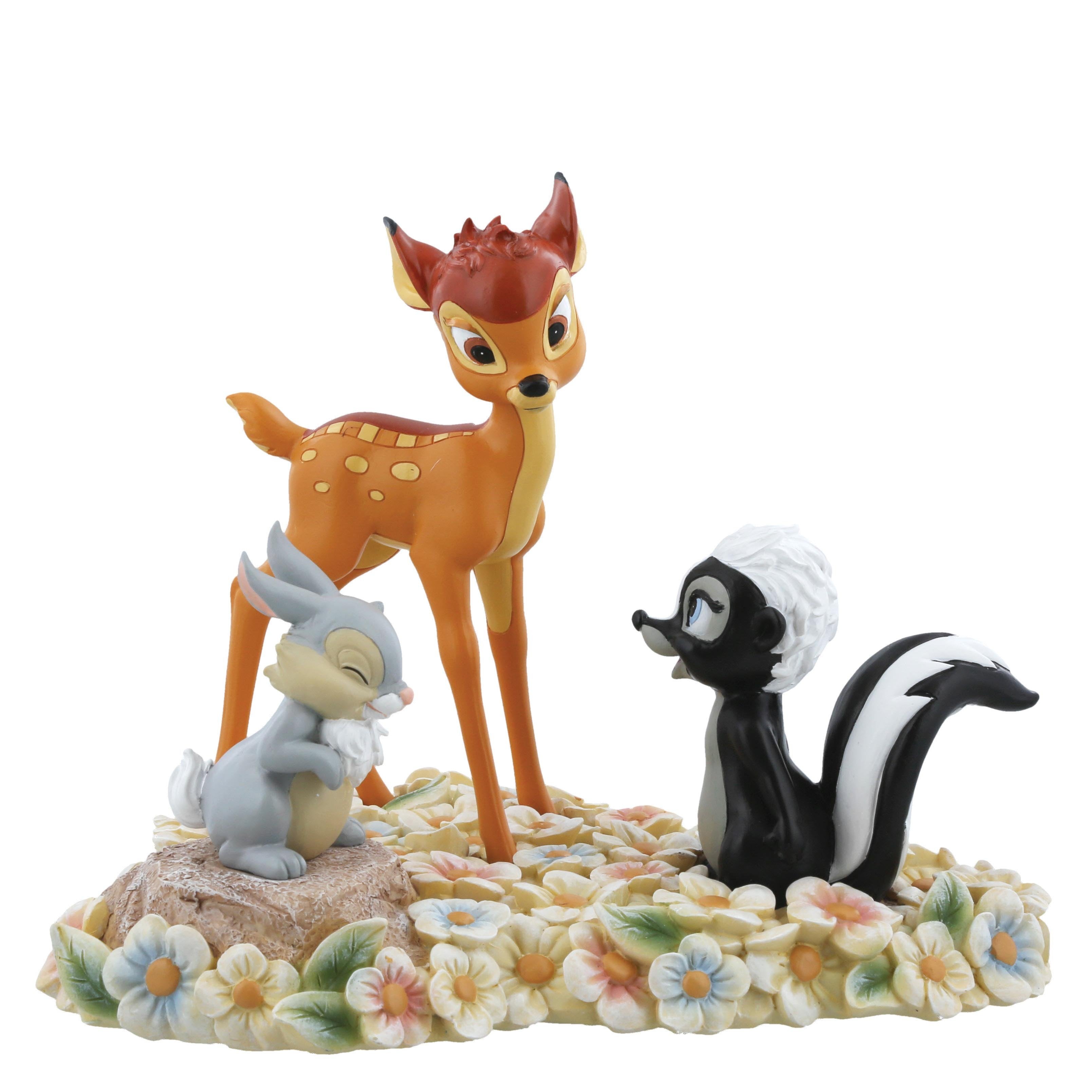 Enesco - Disney Enchanting Collection - Resin Figure Bambi, Thumper & Flower (Pretty Flower)