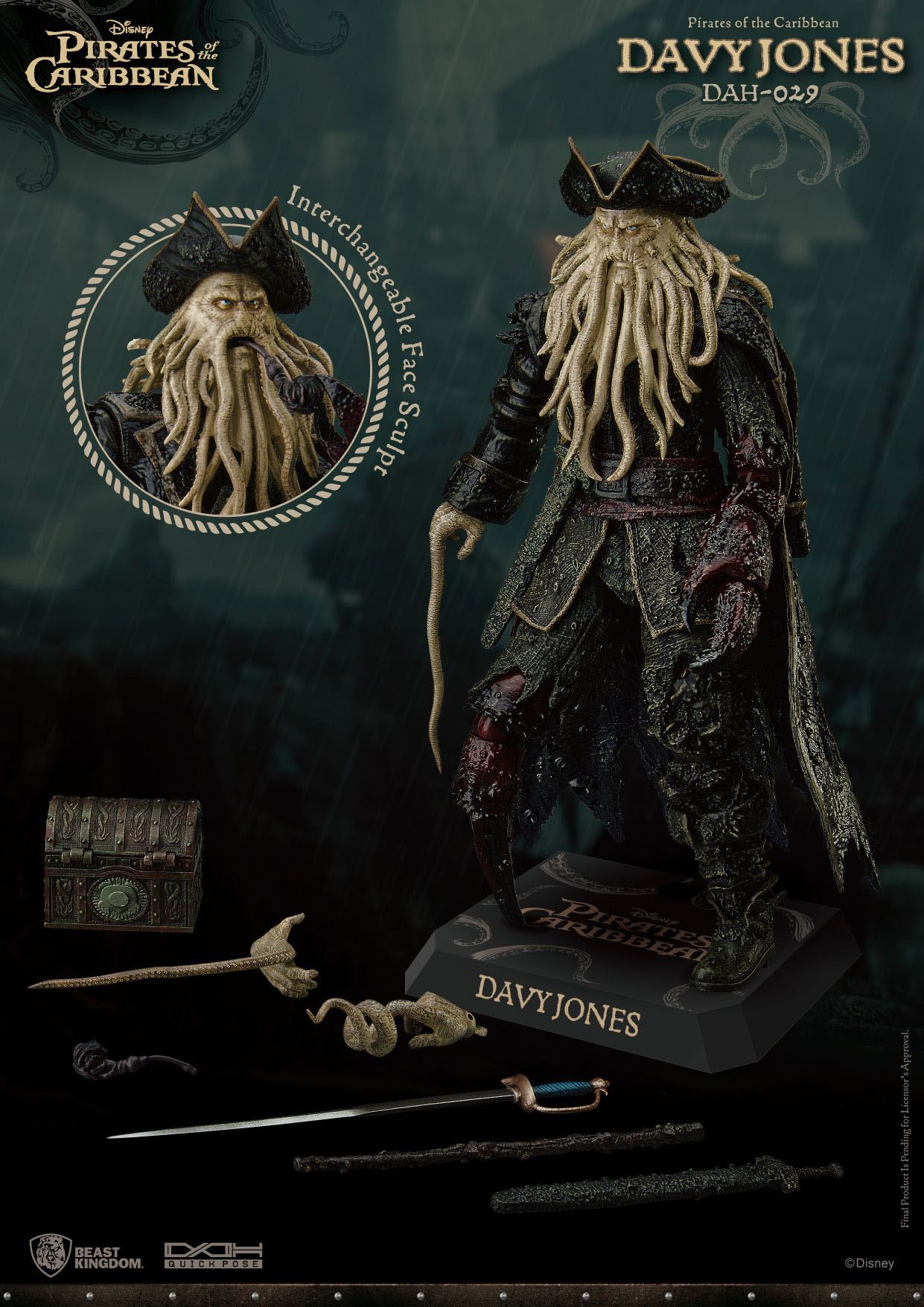 BEAST KINGDOM Action Figure - Disney, Pirates of the Caribbean - Davy Jones (20cm)