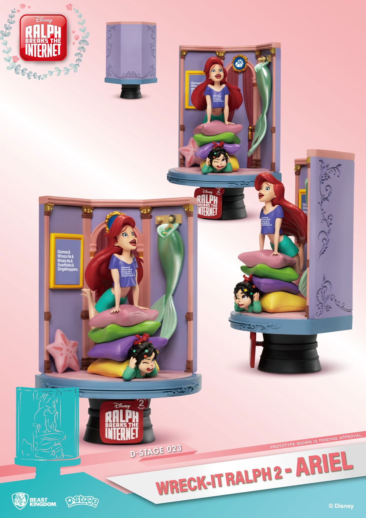 BEAST KINGDOM - Disney, Wreck-It Ralph 2 - Diorama Ariel (DS-023) (15 cm)