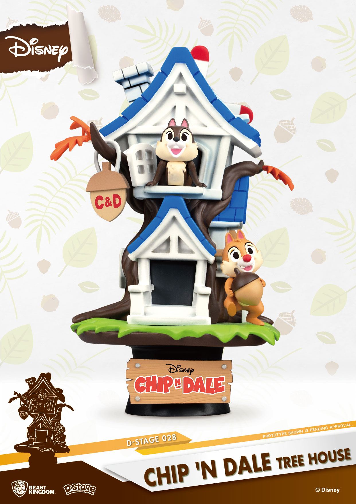 BEAST KINGDOM - Disney, Chip & Dale - Diorama Tree House (DS-028) (15cm)