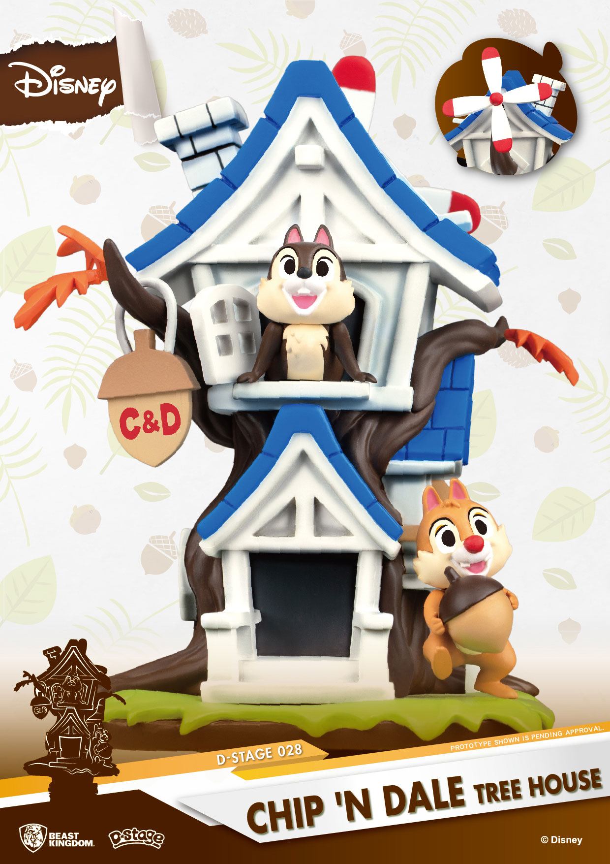 BEAST KINGDOM - Disney, Chip & Dale - Diorama Tree House (DS-028) (15cm)