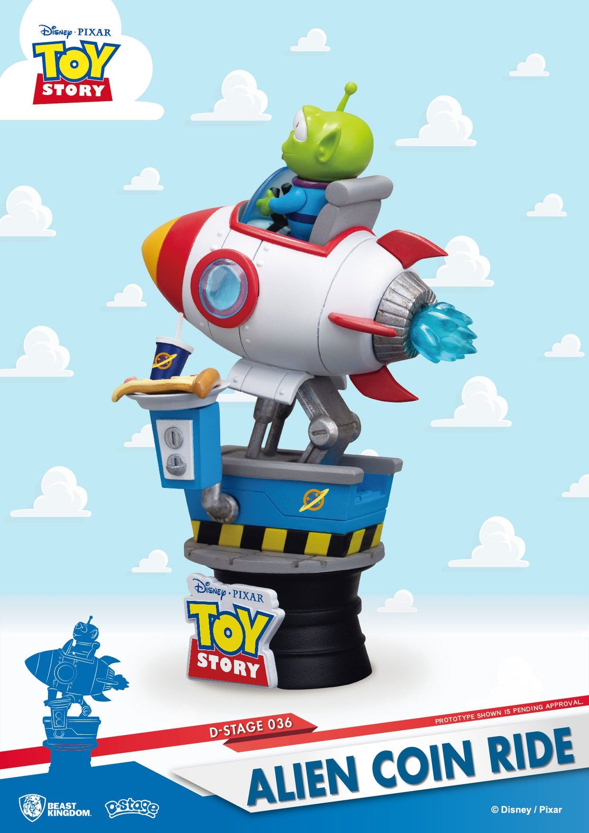 Disney - Toy Story Diorama Alien Coin Ride (Ds-036) (15 Cm) Figurines