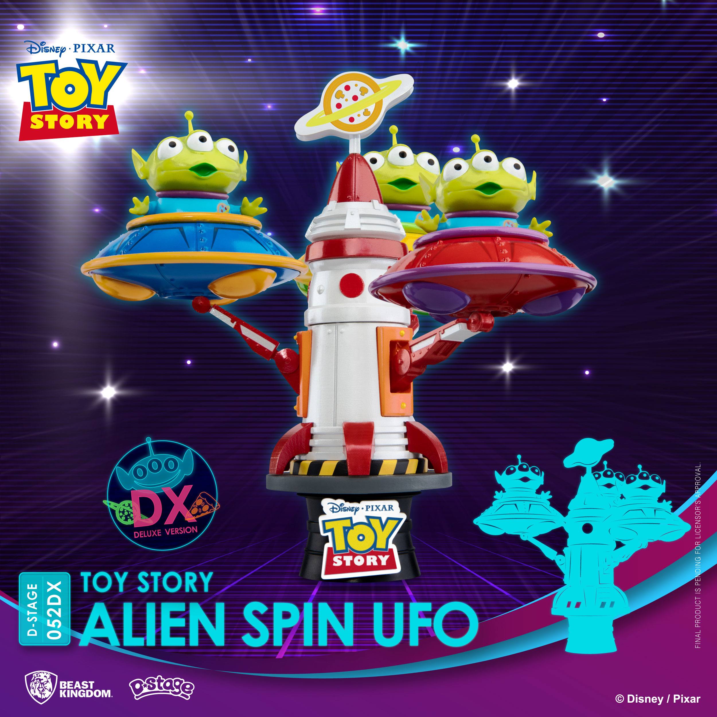Beast Kingdom Toys:  Disney Toy Story - Diorama Alien Spin Ufo (16Cm) Figurines
