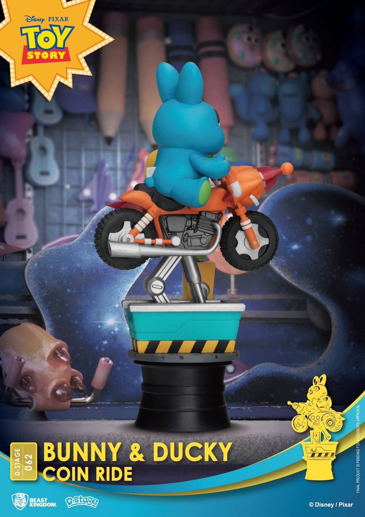 Disney - Toy Story - Diorama 'Bunny & Ducky Coin Ride' (13 cm)