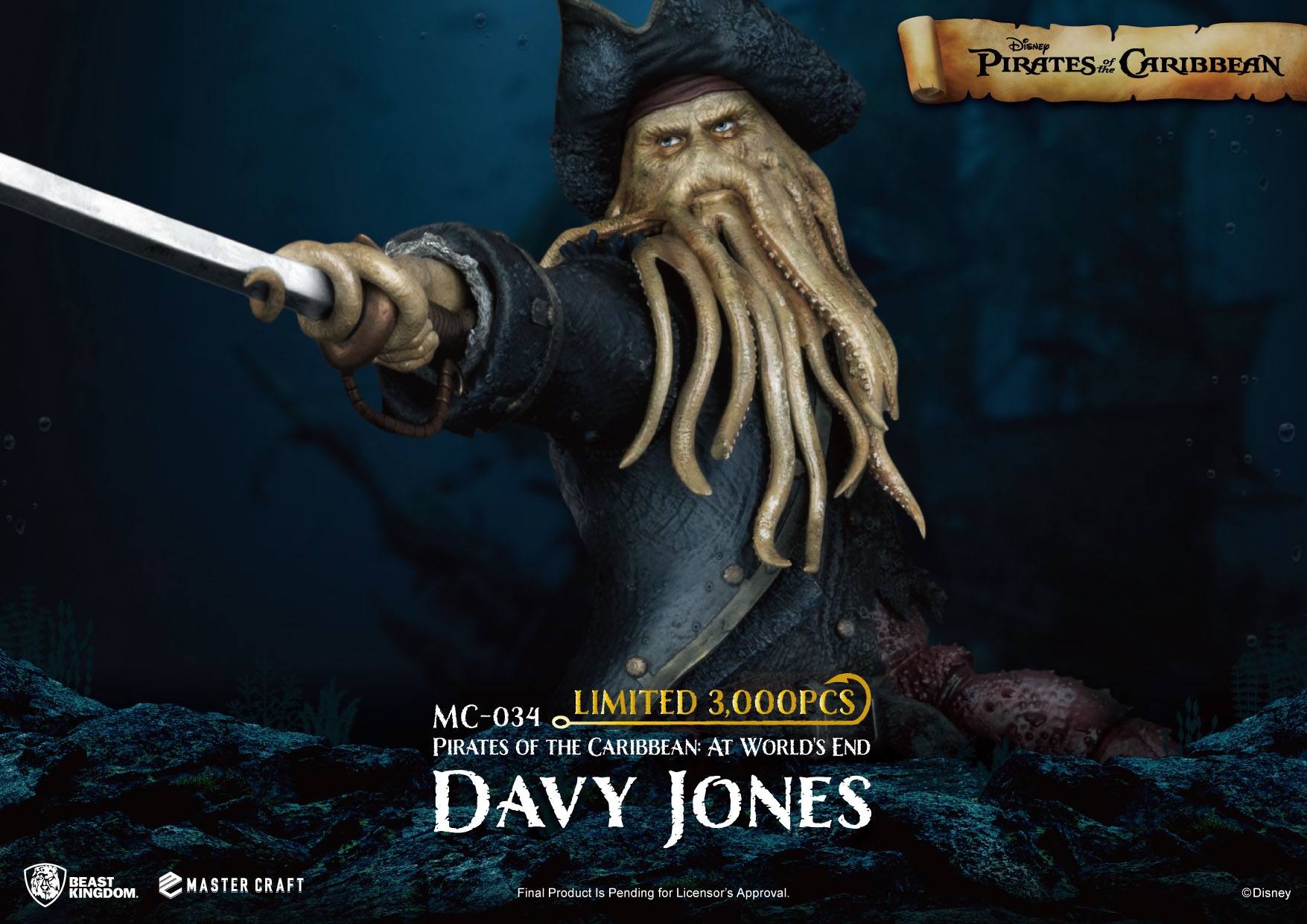 Beast Kingdom Toys - Pirates Of The Caribbean:  At Worlds End Master Davy Jones (42Cm) Statue