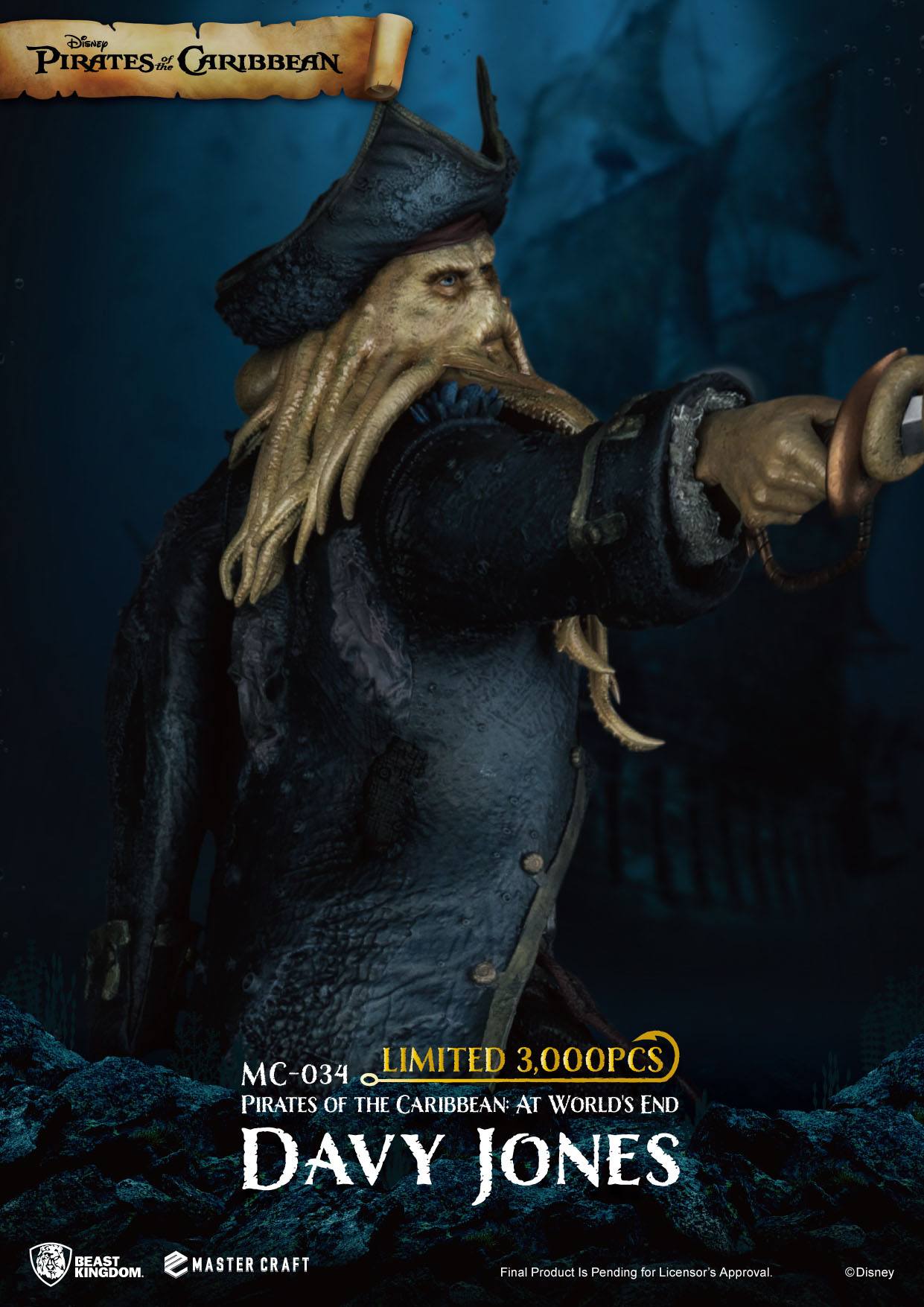 Beast Kingdom Toys - Pirates Of The Caribbean:  At Worlds End Master Davy Jones (42Cm) Statue