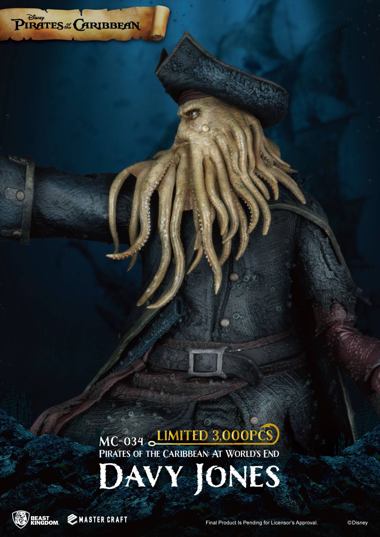 Beast Kingdom Toys - Pirates Of The Caribbean:  At Worlds End Master Davy Jones (42Cm) Statue