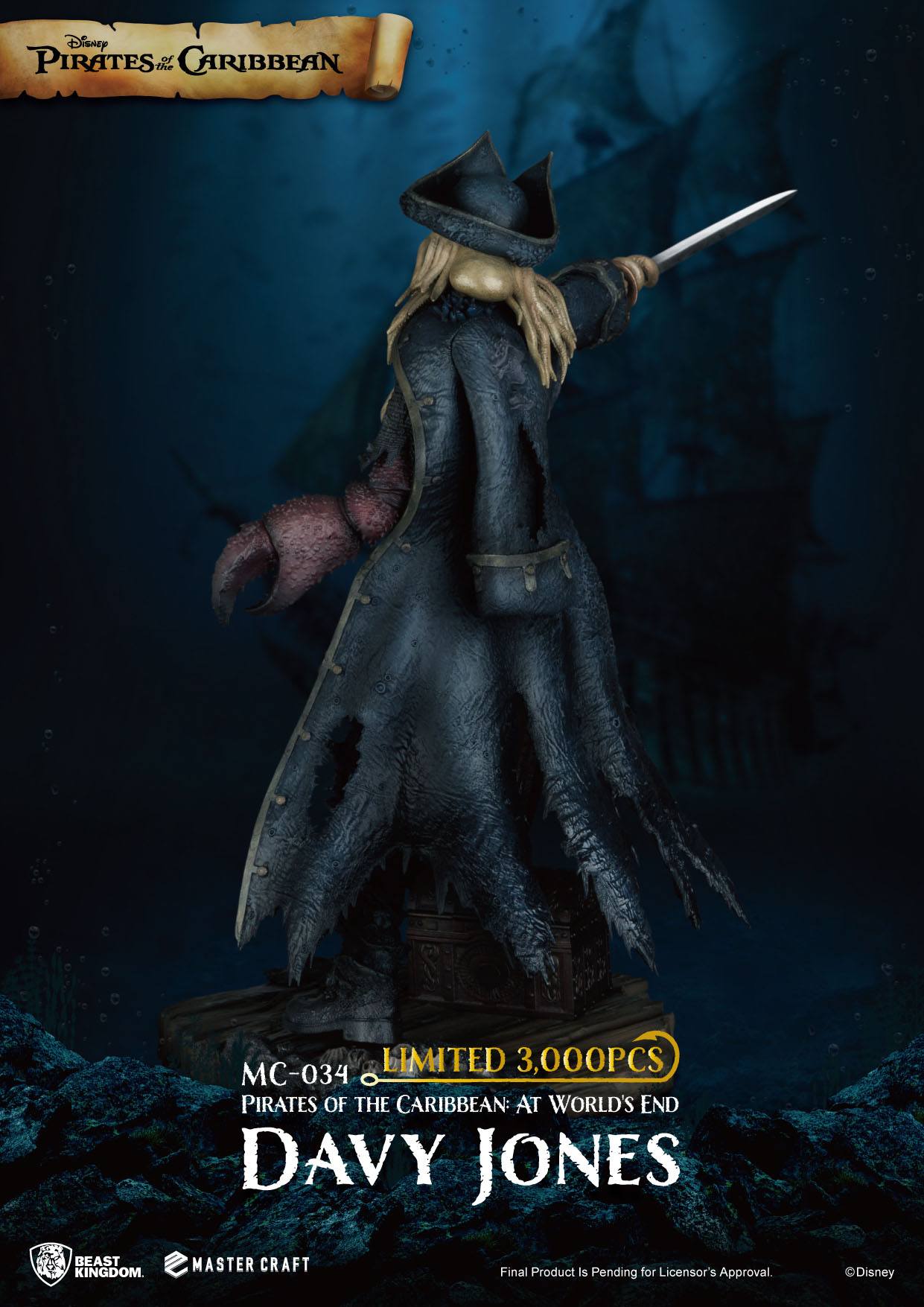Beast Kingdom Toys - Pirates Of The Caribbean:  At Worlds End Master Davy Jones (42Cm) Statue