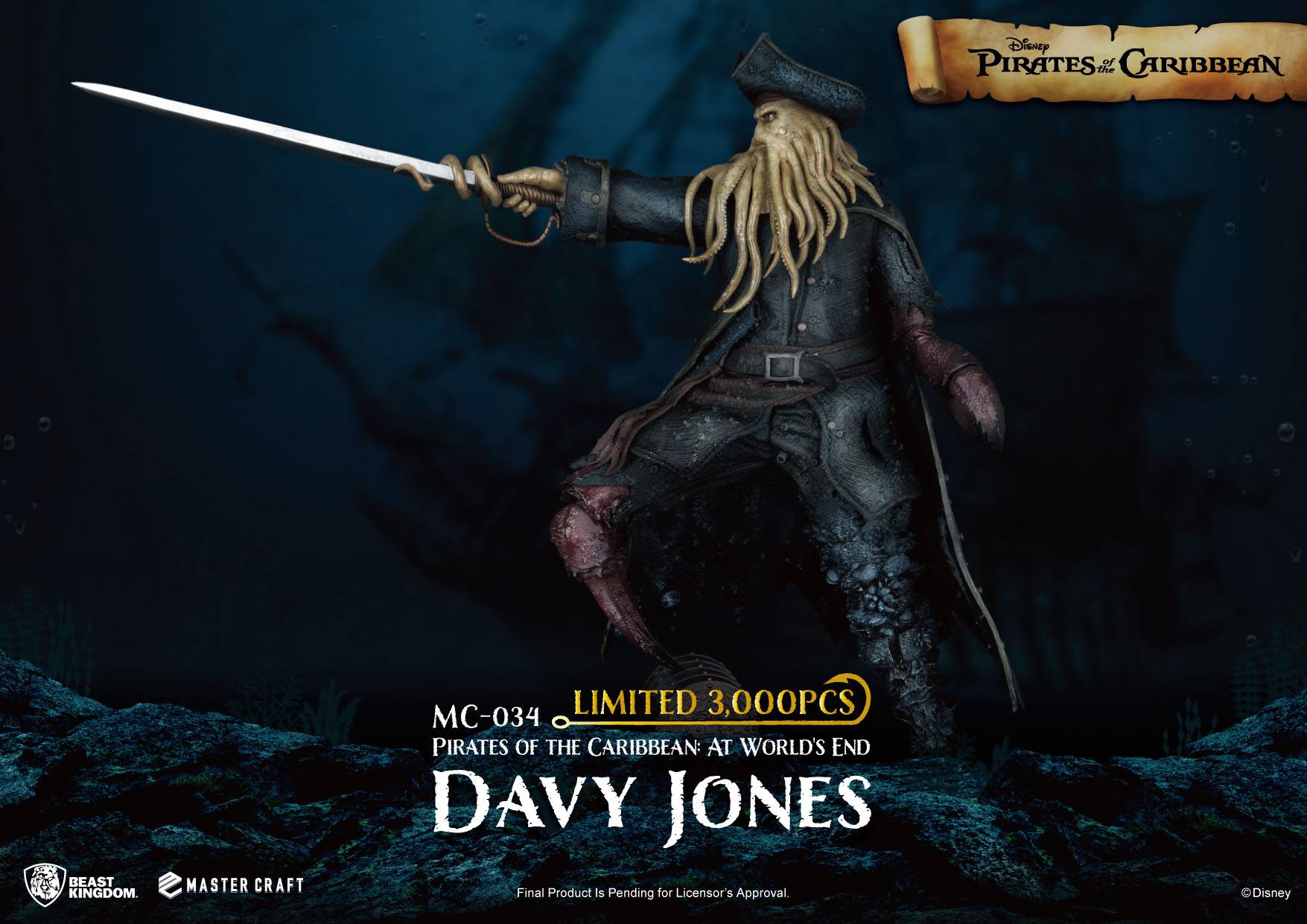 Beast Kingdom Toys - Pirates Of The Caribbean:  At Worlds End Master Davy Jones (42Cm) Statue