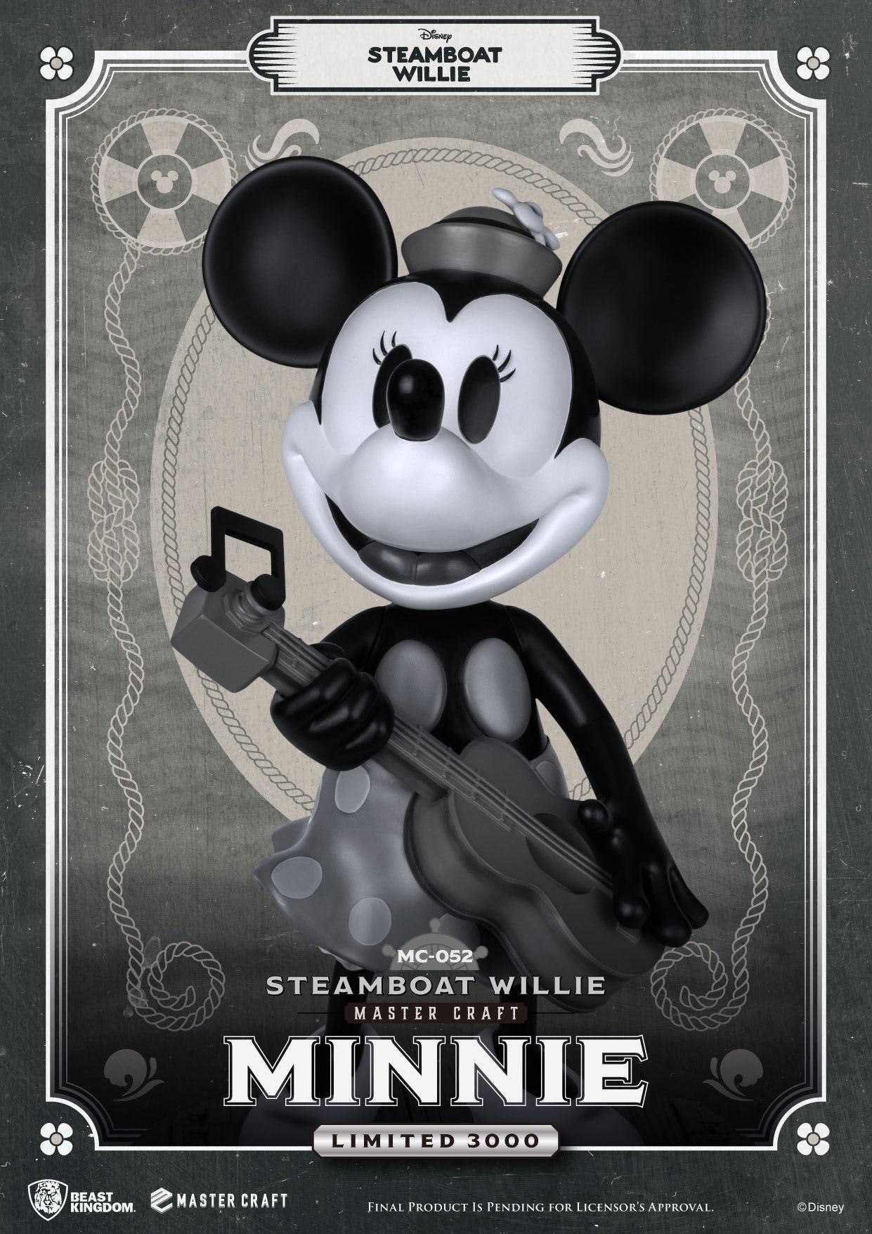 BEAST KINGDOM Statue - Disney, Steamboat Willie - Minnie Mouse (Limited & Numbered) (40cm)