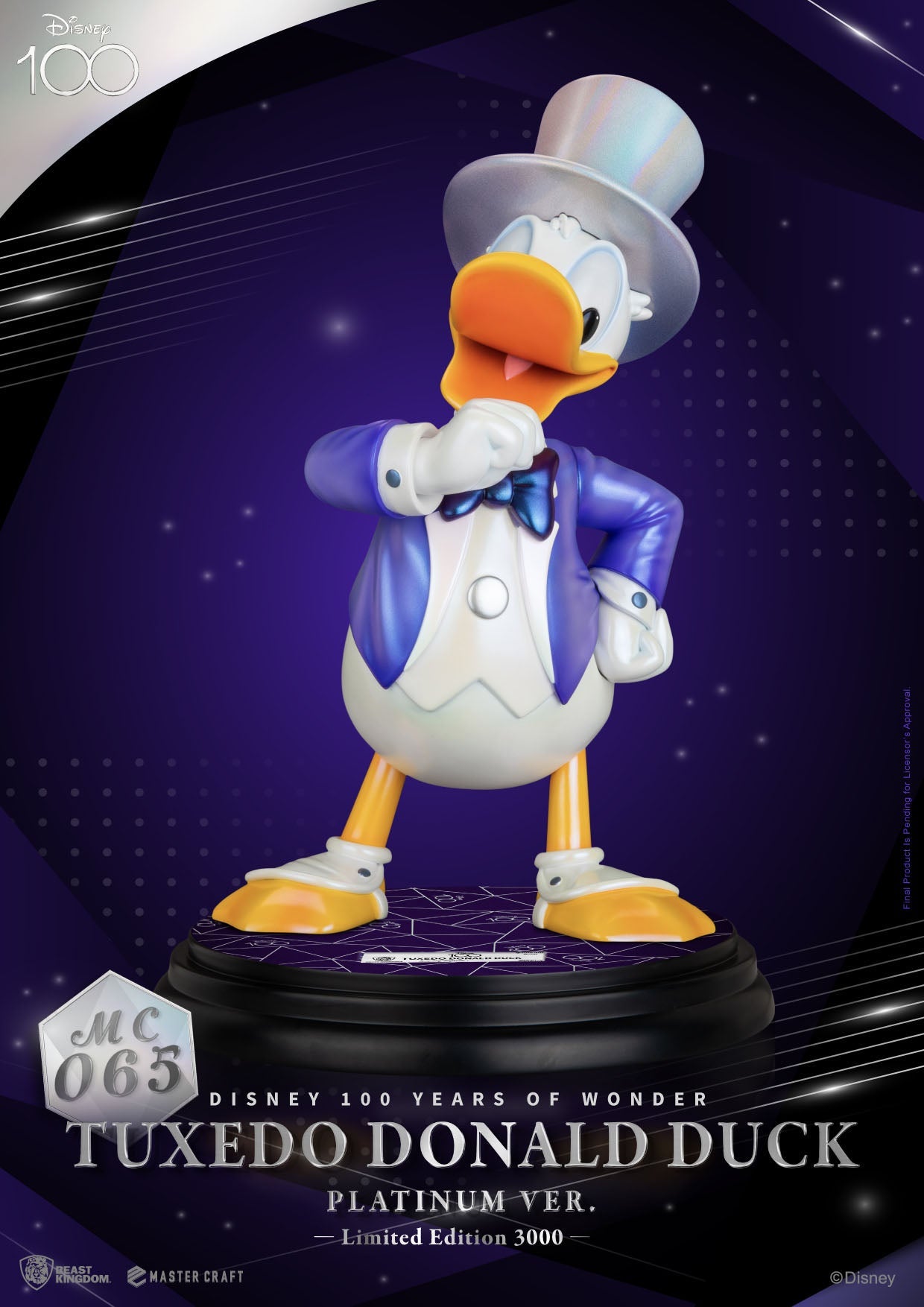 BEAST KINGDOM Statue - Disney - Tuxedo Donald Duck (Patium Ver.)  (Limited & Numbered) (40 cm)