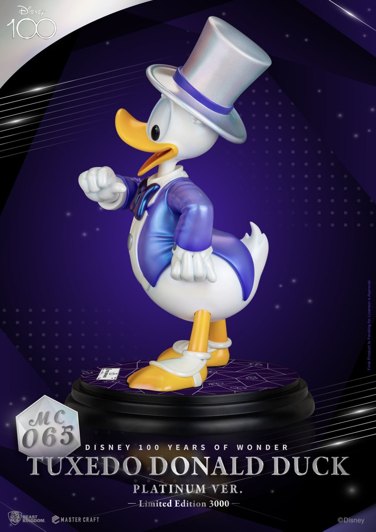 BEAST KINGDOM Statue - Disney - Tuxedo Donald Duck (Patium Ver.)  (Limited & Numbered) (40 cm)