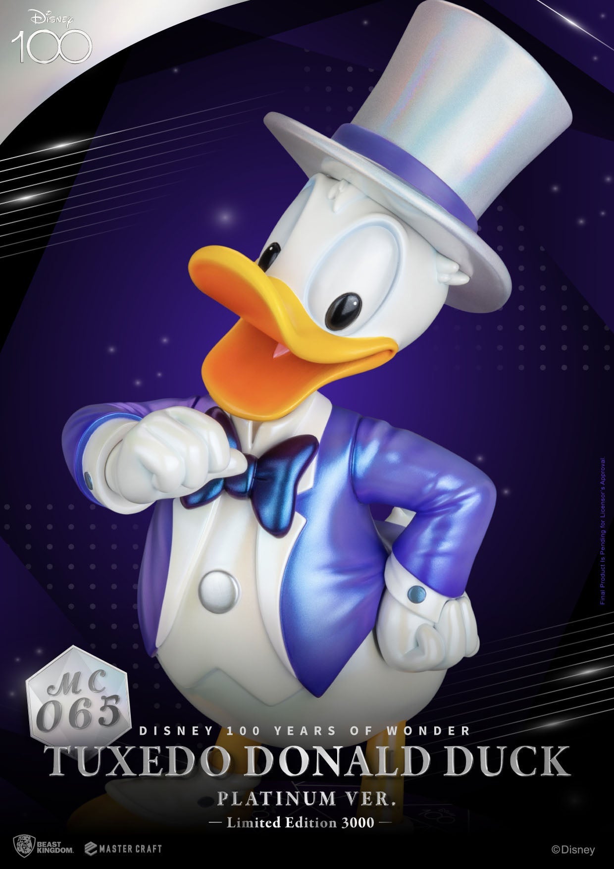 BEAST KINGDOM Statue - Disney - Tuxedo Donald Duck (Patium Ver.)  (Limited & Numbered) (40 cm)