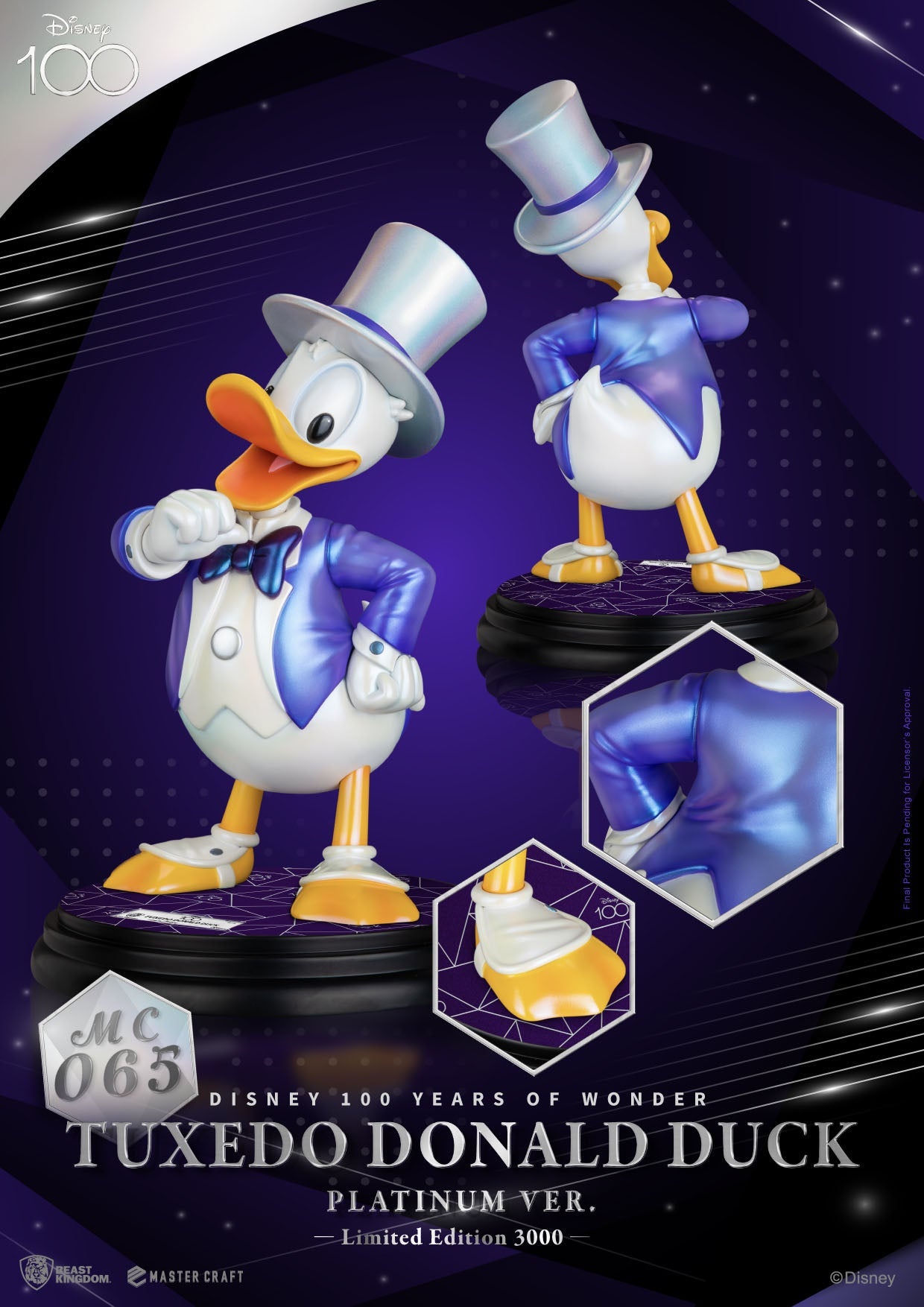 BEAST KINGDOM Statue - Disney - Tuxedo Donald Duck (Patium Ver.)  (Limited & Numbered) (40 cm)