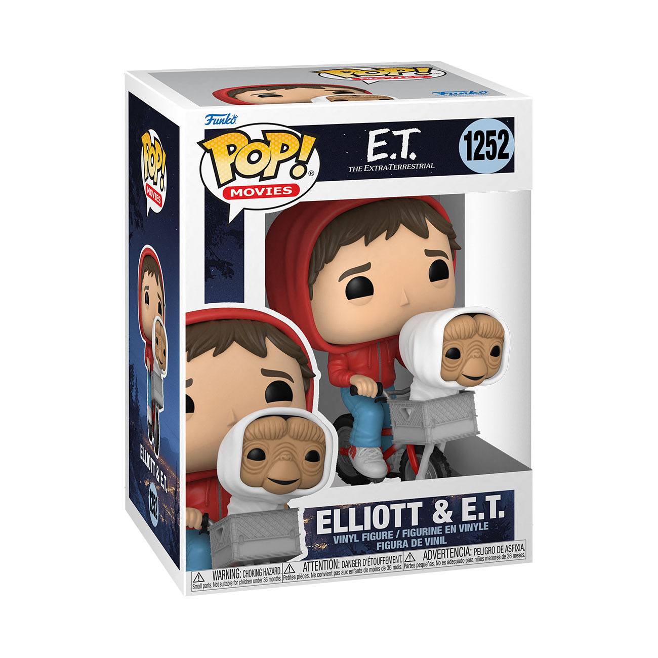 Funko POP! Movies - E.T. (40th Anniversary) - Elliott w/ ET in Bike Basket (1252)