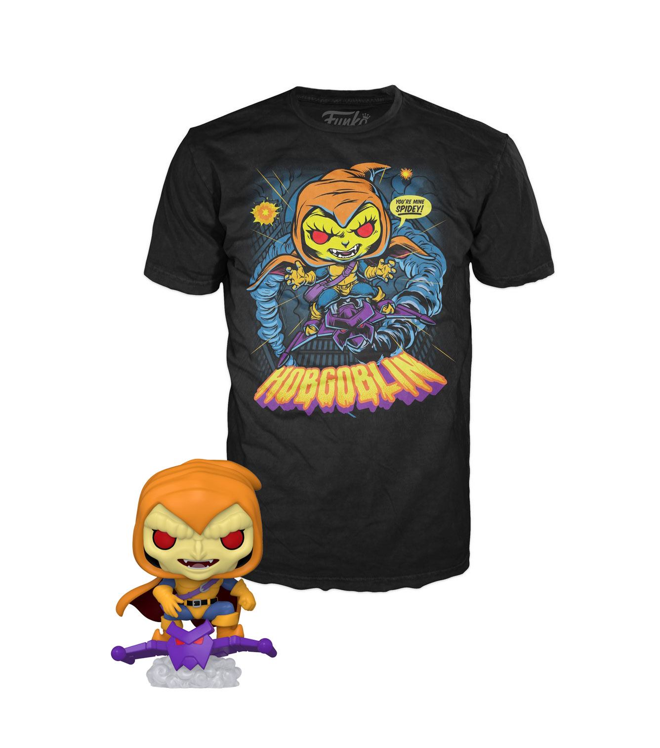 Funko Pop! Tees - Marvel Spiderman Hobgoblin (Gitd) + T-Shirt (959) Exclusive Pop
