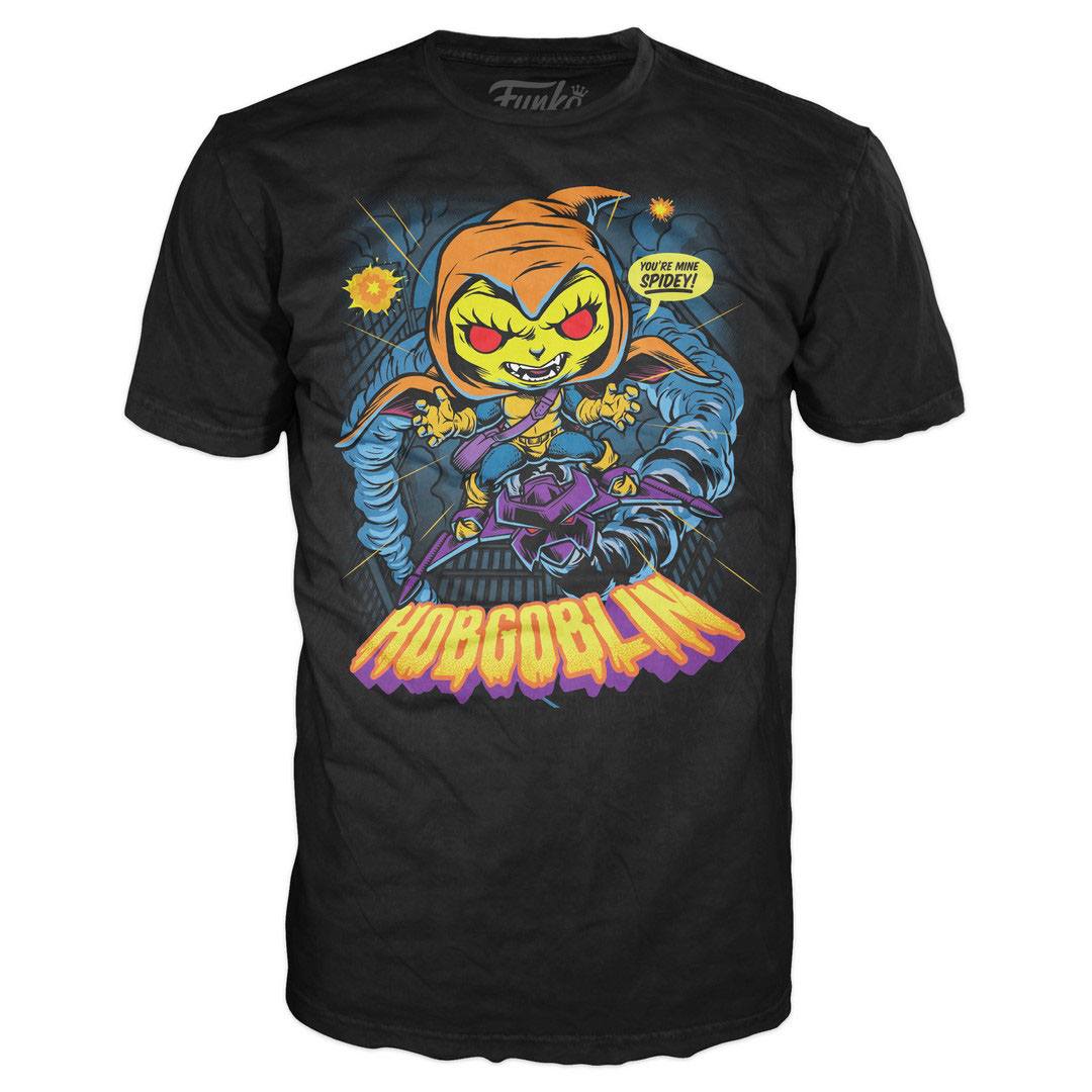 Funko Pop! Tees - Marvel Spiderman Hobgoblin (Gitd) + T-Shirt (959) Exclusive Pop