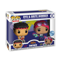 Funko POP! Games - Street Fighter vs Fortnite - Ryu & Brite Bomber (2Pack)