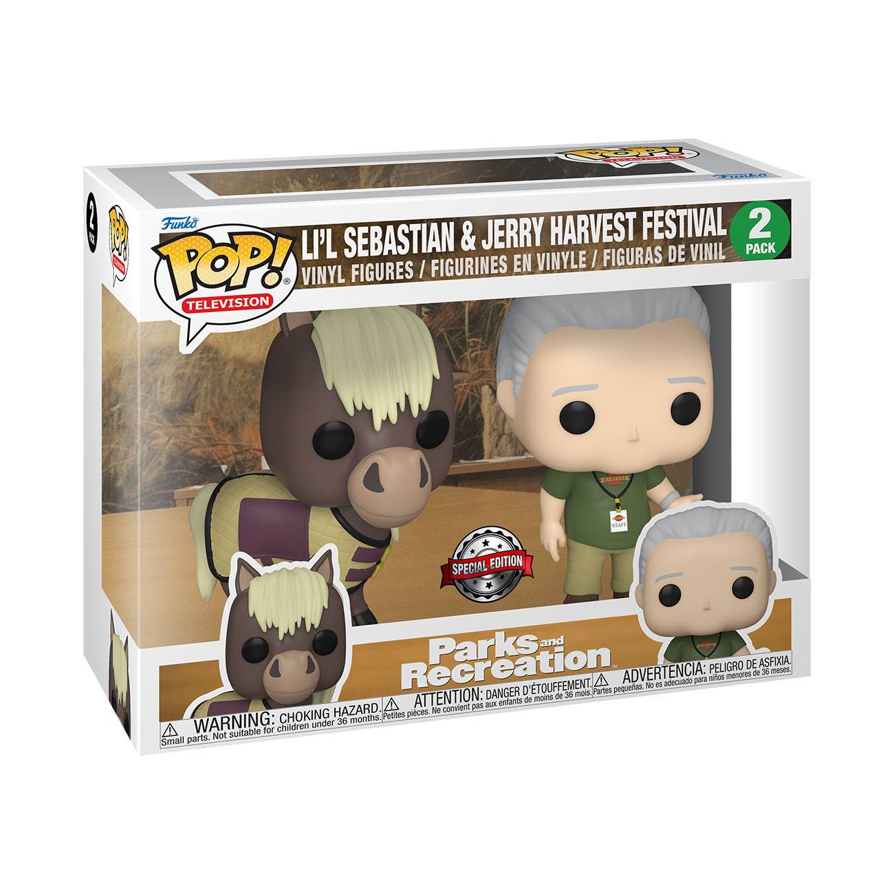 Funko POP! Television - Parks & Recreation - Li'l Sebastian & Jerry Harvest Festival (2Pack) Exclusive