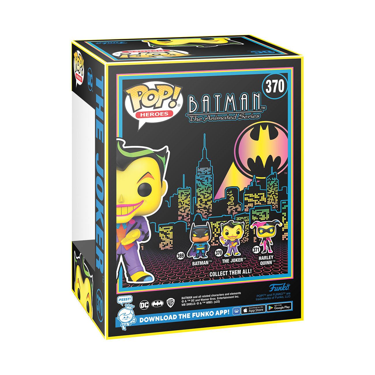 Funko Pop! Tees - Batman The Animated Series Joker (Blacklight) + T-Shirt (L) (370) Exclusive Pop