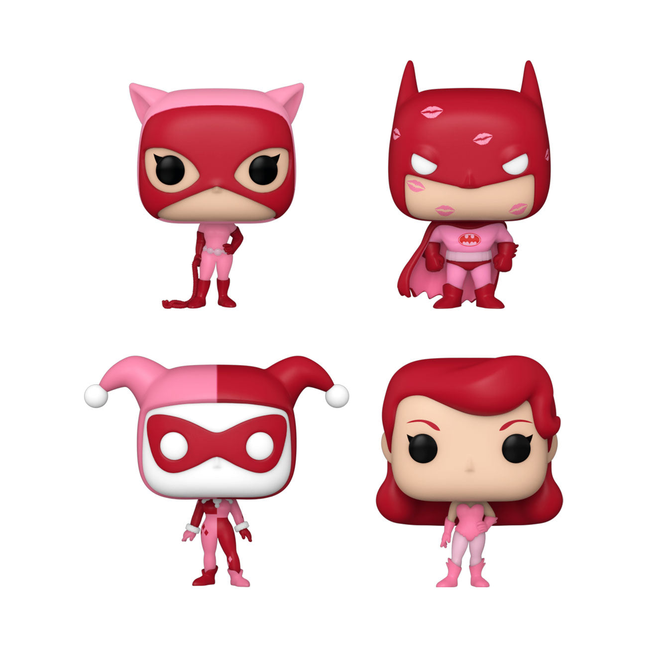 Funko POP! Pocket - DC Comics Valentines - Batman, The Animated Seriers (4 Vinyl Figures)
