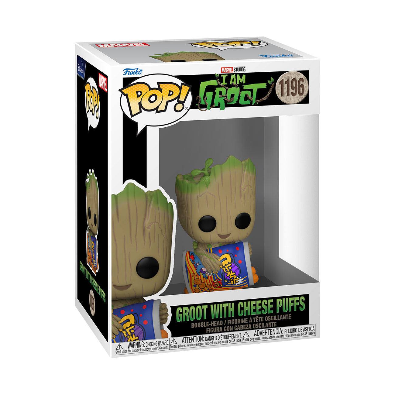Funko POP! Marvel - I am Groot - Groot w/ Cheese Puffs (1196)