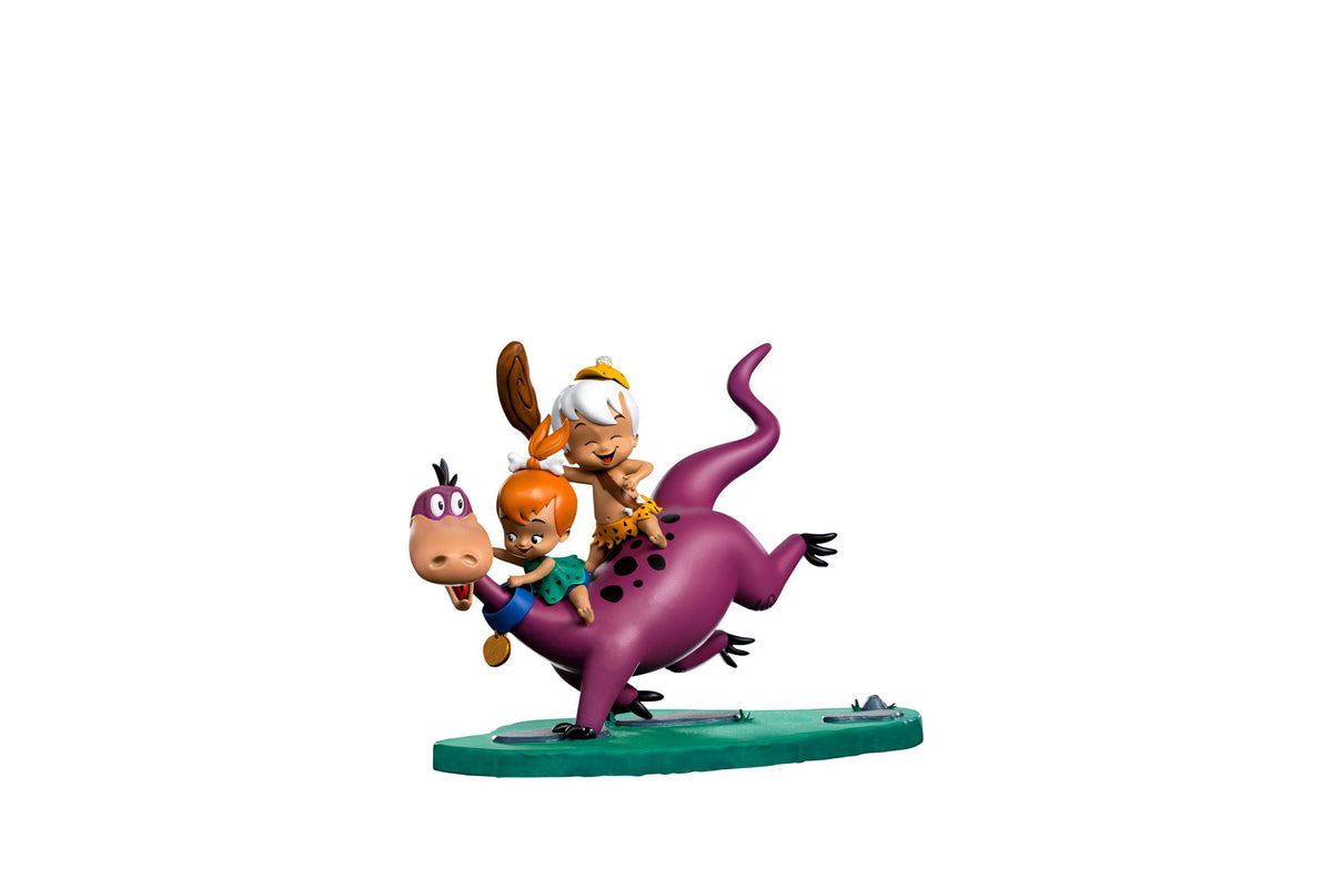 IRON STUDIOS Statue - Flintstones - Dino, Pebbles & Bamm-Bamm (13cm)