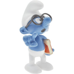 Plastoy - Brainy Smurf / Le Lschtroumpf À Lunettes Brilsmurf Figurines