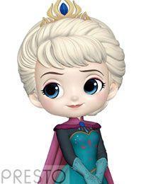 Q Posket Characters - Disney Frozen Elsa Coronation Style (Pastel Color Version) Figurines