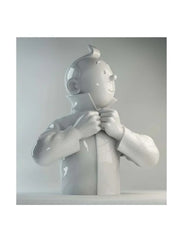 Tintin / Kuifje - Buste Porcelaine ’Gloss’ Closes His Collar Limited & Numbered) (°2013) (12Cm)