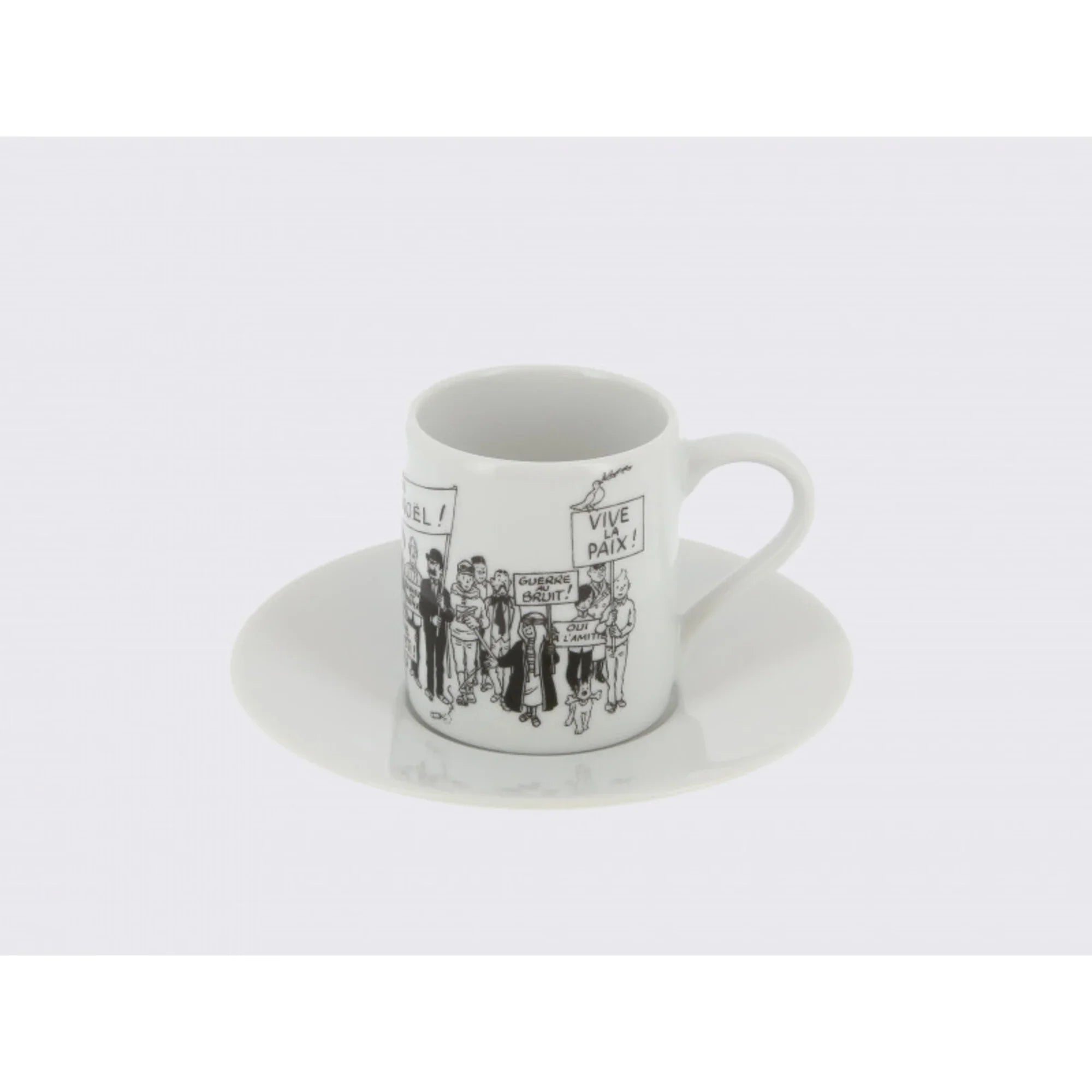 Tintin / Kuifje - Set of 2 Espresso Cups (B/W)