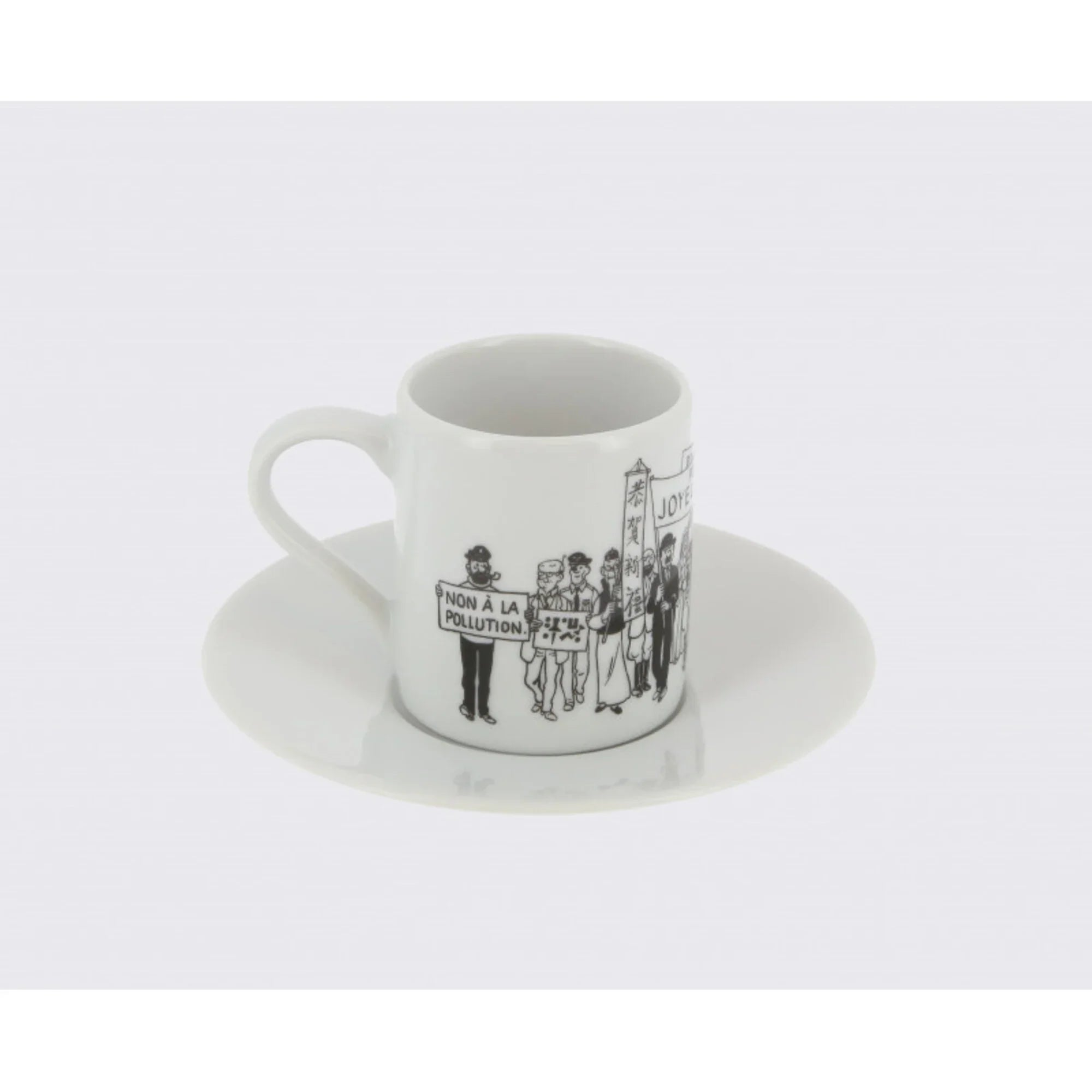 Tintin / Kuifje - Set of 2 Espresso Cups (B/W)