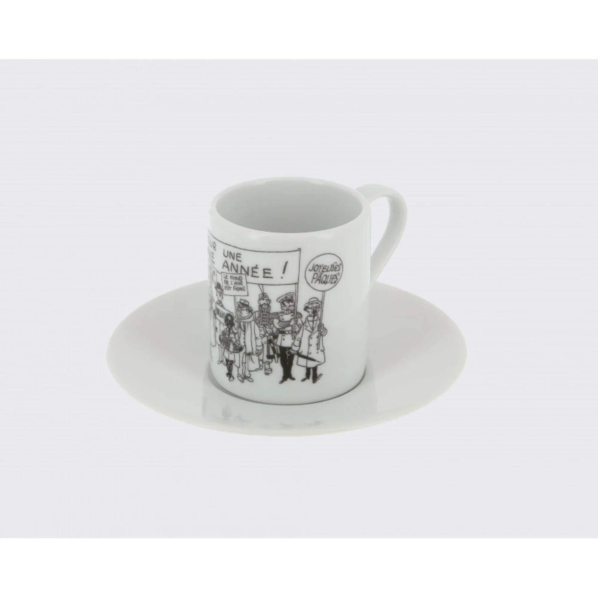 Tintin / Kuifje - Set of 2 Espresso Cups (B/W)