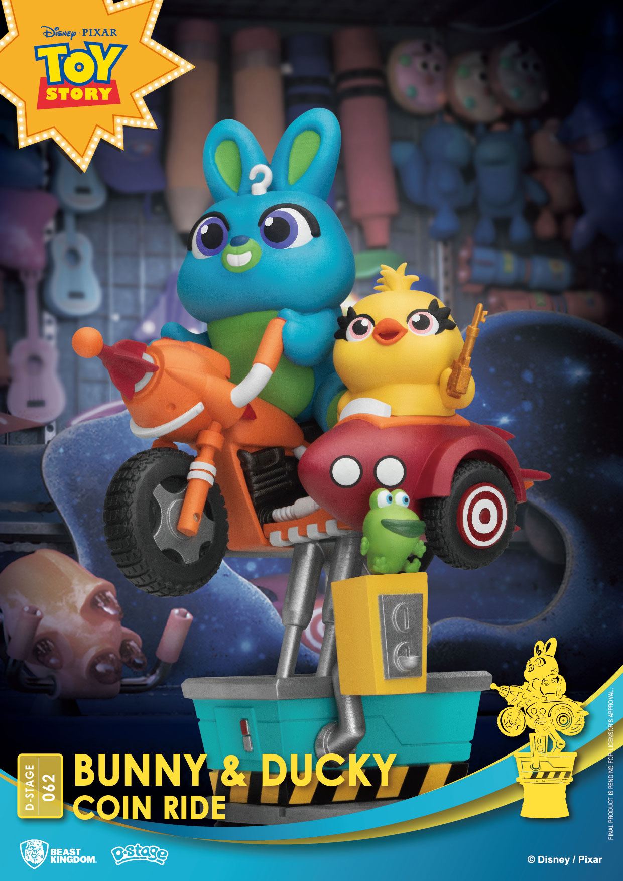 Disney - Toy Story - Diorama 'Bunny & Ducky Coin Ride' (13 cm)