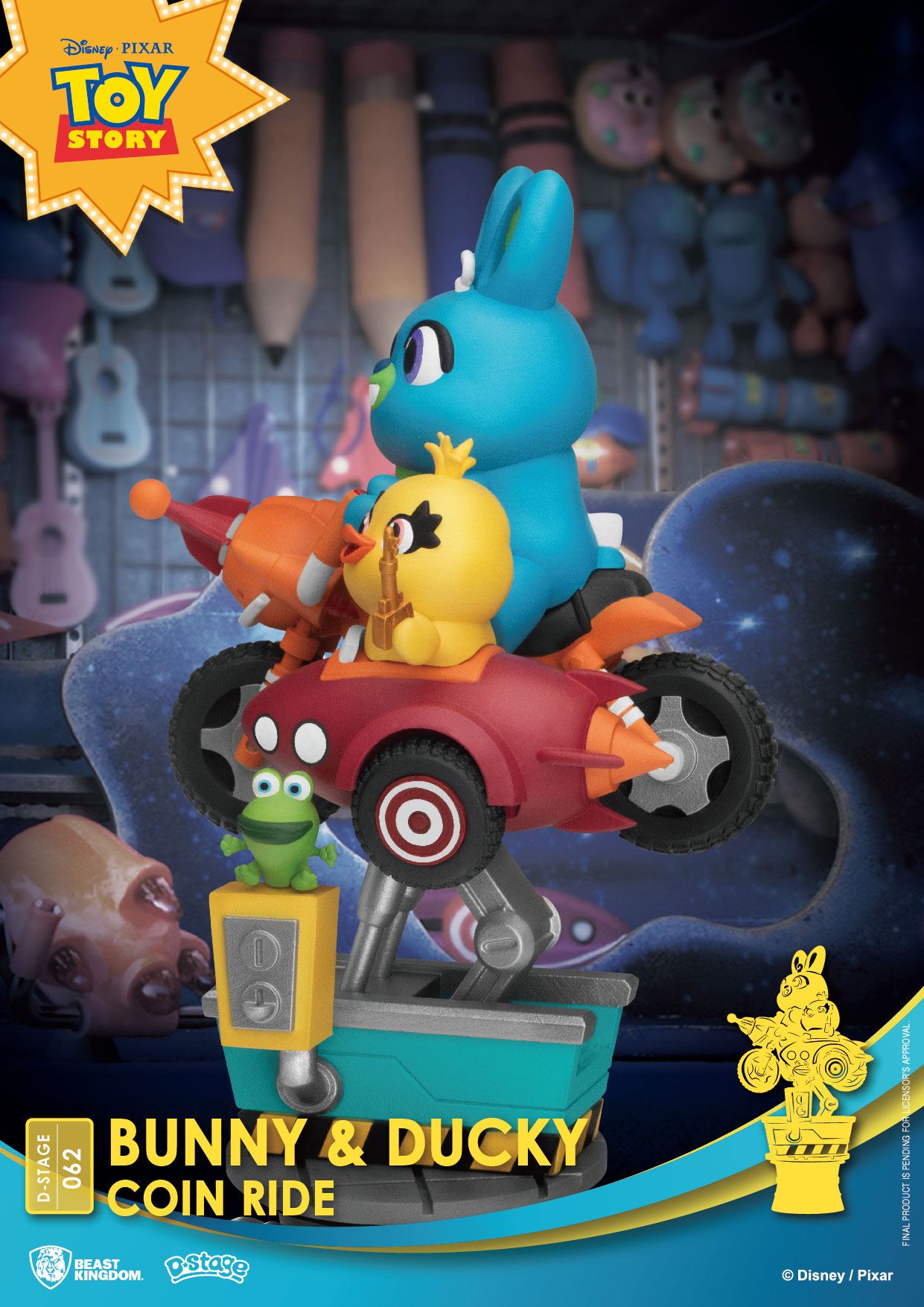 Disney - Toy Story - Diorama 'Bunny & Ducky Coin Ride' (13 cm)