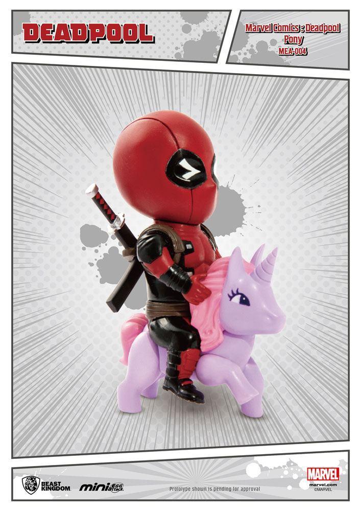 Beast Kingdom Toys - Mini Egg Attack Series Deadpool On Unicorn Figurines