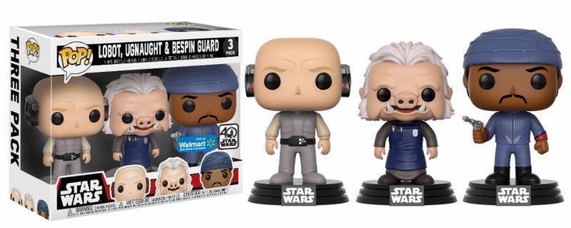 Funko Pop! Star Wars - Lobot Ugnaught & Bespin Guard (3 Pack) Exclusive Figurines