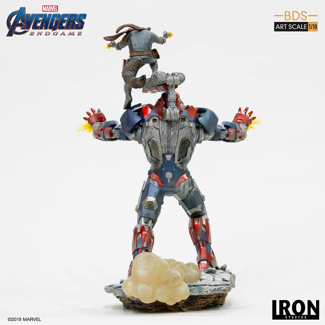 Iron Studios - Marvel - Avengers, End Game - Iron Patriot & Rocket (28cm)