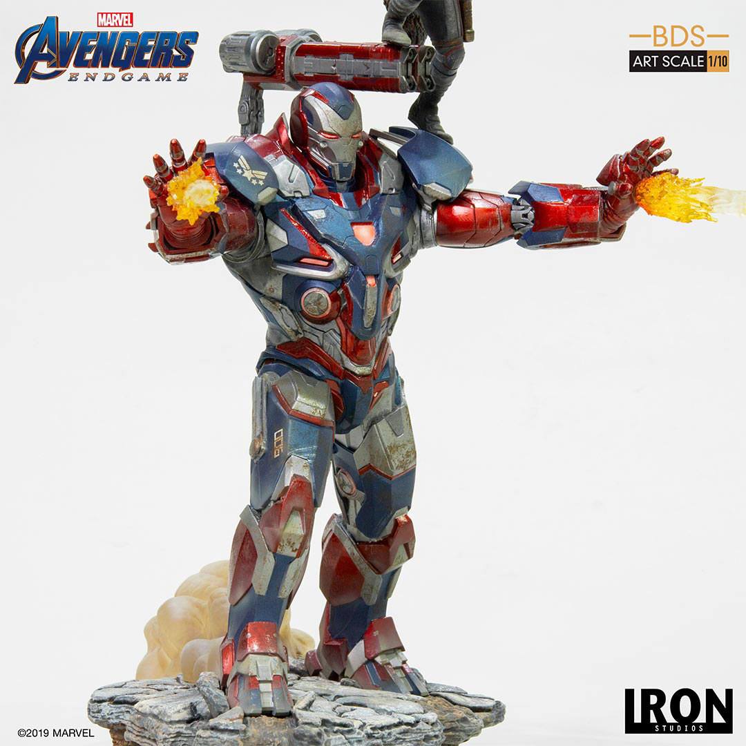 Iron Studios - Marvel - Avengers, End Game - Iron Patriot & Rocket (28cm)