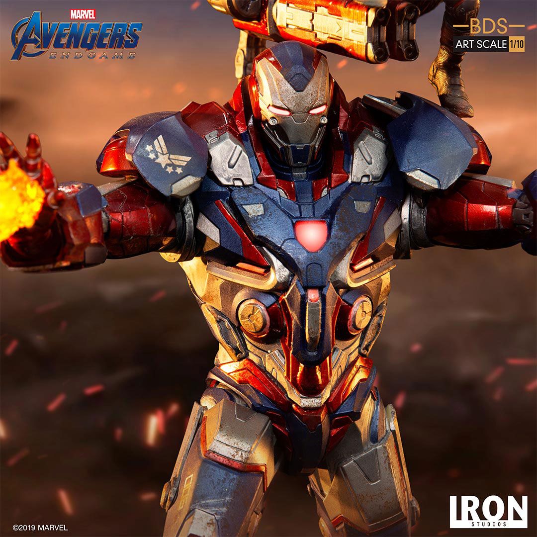 Iron Studios - Marvel - Avengers, End Game - Iron Patriot & Rocket (28cm)